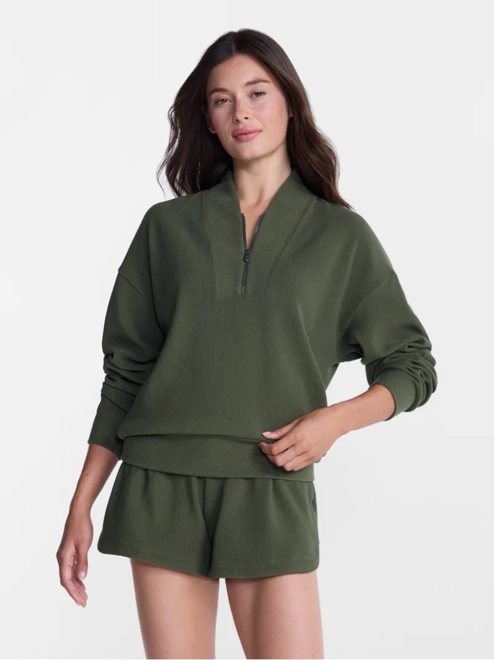 Avia Women’s Ottoman Half Zip Pullover NWT smokey olive